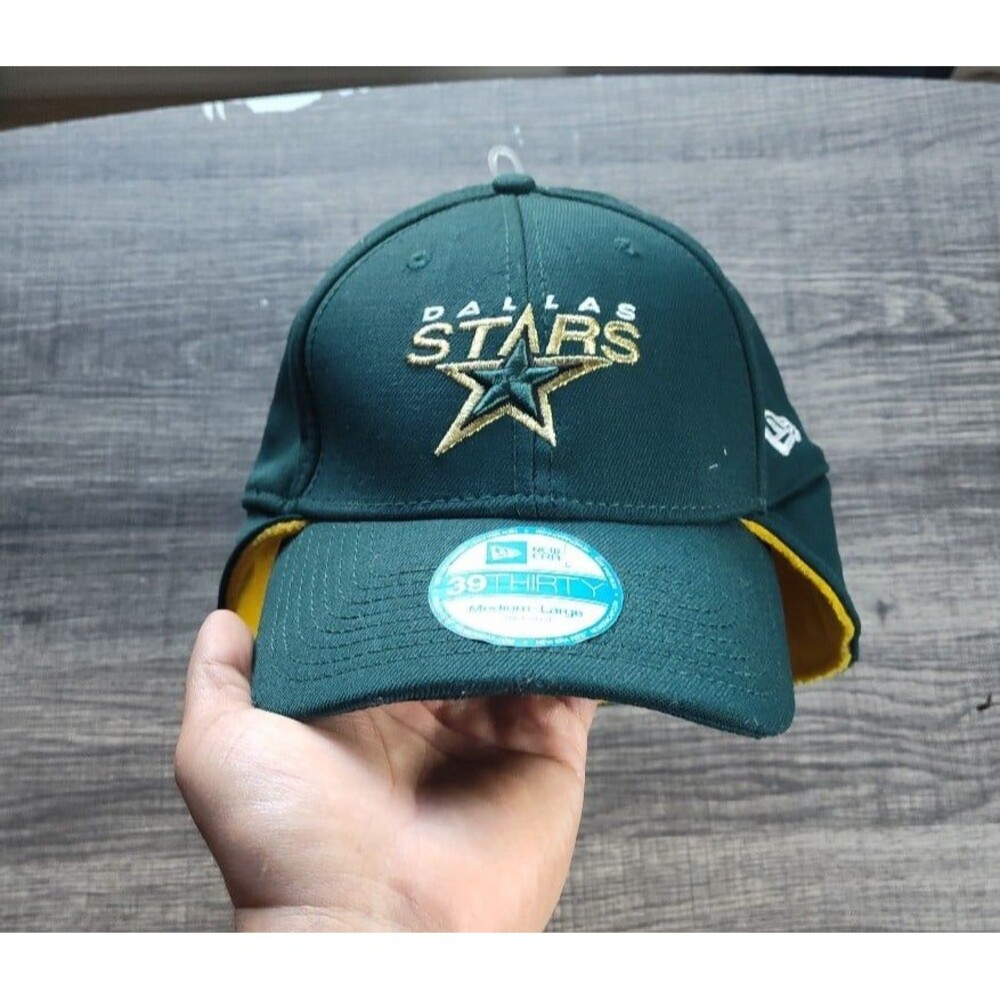 NWT Dallas Stars Logo Baseball Cap Medium/Large Hat Green NHL Hockey New Era